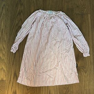 Petite Plum long sleeve red white stripe holiday nightgown  size 8 and size 10